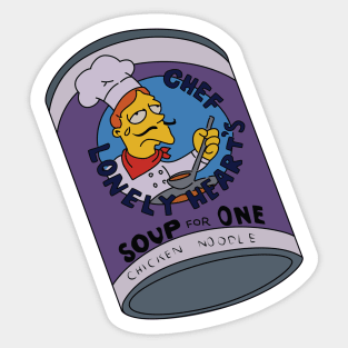 Chef Lonely Heart's Soup for One Sticker